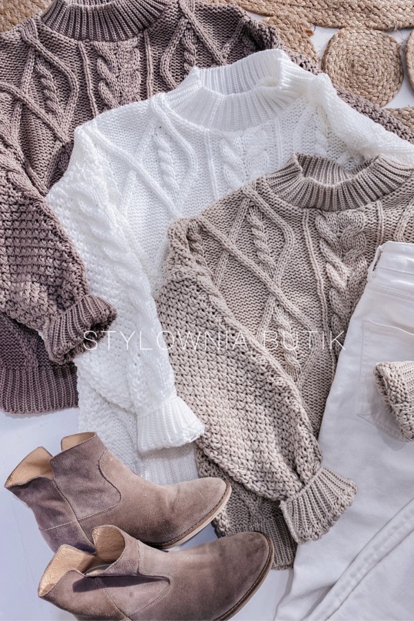 SWETER LOCCA COZY TAUPE